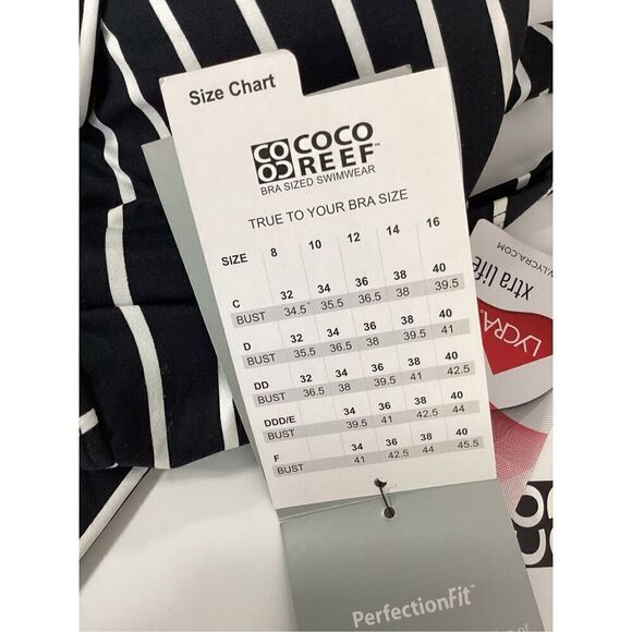 New. Coco Reef black stripe 5-way tankini top. 32/34DD. RETAILS $81 - Picture 10 of 11